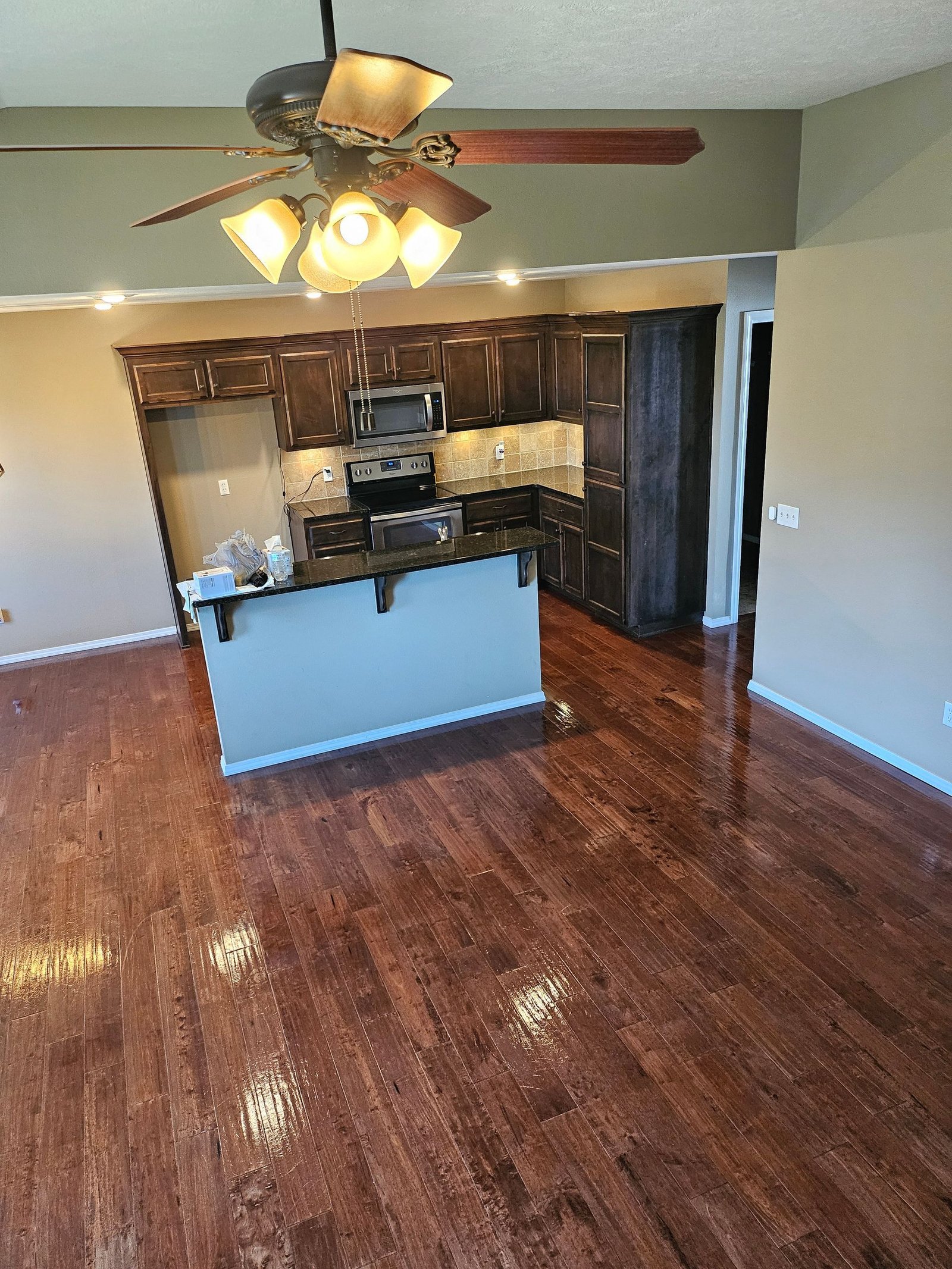 Finished post-construction kitchen cleaning
