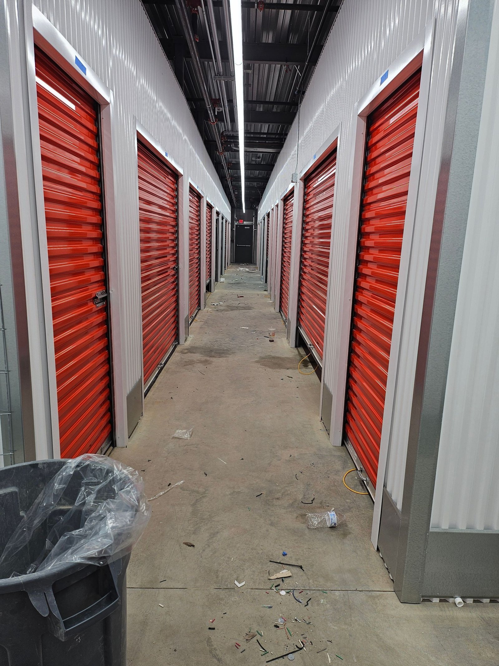 Commercial hallway before cleaning